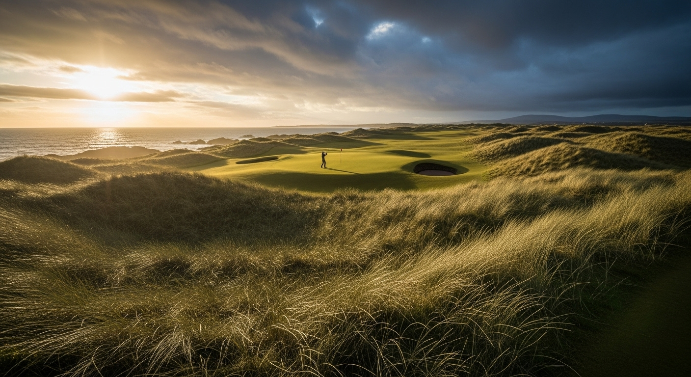Links golf course ocean view